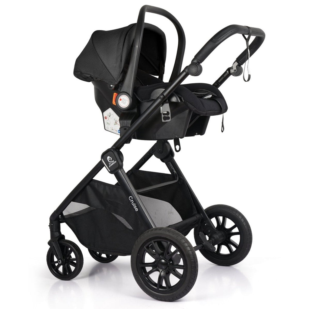 For Your Little One Cruise 3 In 1 Travel System With Car Seat - Eclipse Black (Free Cupholder / Seat Liner Included!) WAS £174.99 NOW £109.00