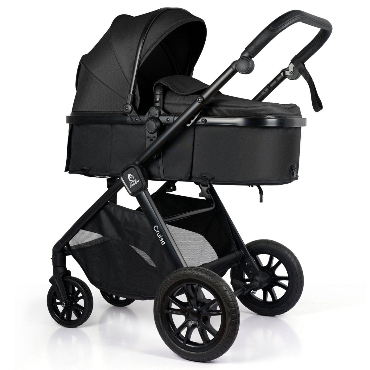 For Your Little One Cruise 3 In 1 Travel System With Car Seat - Eclipse Black (Free Cupholder / Seat Liner Included!) WAS £174.99 NOW £109.00