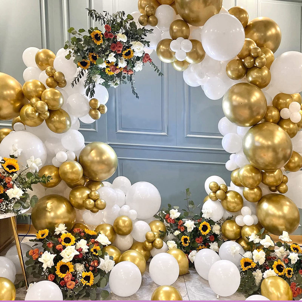 FOTIOMRG 120pcs 5in White Latex Balloons – Helium-Ready Party Decor