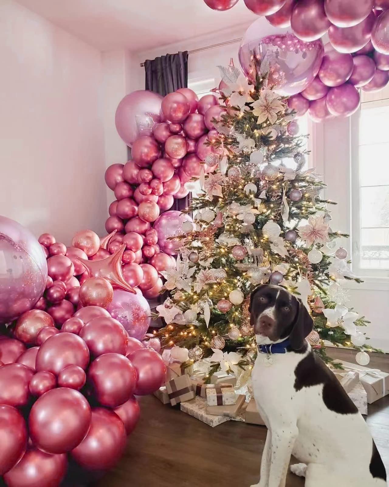 FOTIOMRG Metallic Pink Balloons 12in - 50 Pack Chrome Pink Latex Party Balloons for Birthday, Wedding & More