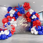 FOTIOMRG Red White Blue Balloons Garland Arch Kit – 128pc Party Decor