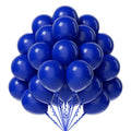FOTIOMRG Royal Blue Balloons 12in - 50 Pack Latex Party Balloons with Blue Ribbon