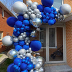 FOTIOMRG Royal Blue Balloons 12in - 50 Pack Latex Party Balloons with Blue Ribbon