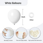 FOTIOMRG 120pcs 5in White Latex Balloons – Helium-Ready Party Decor