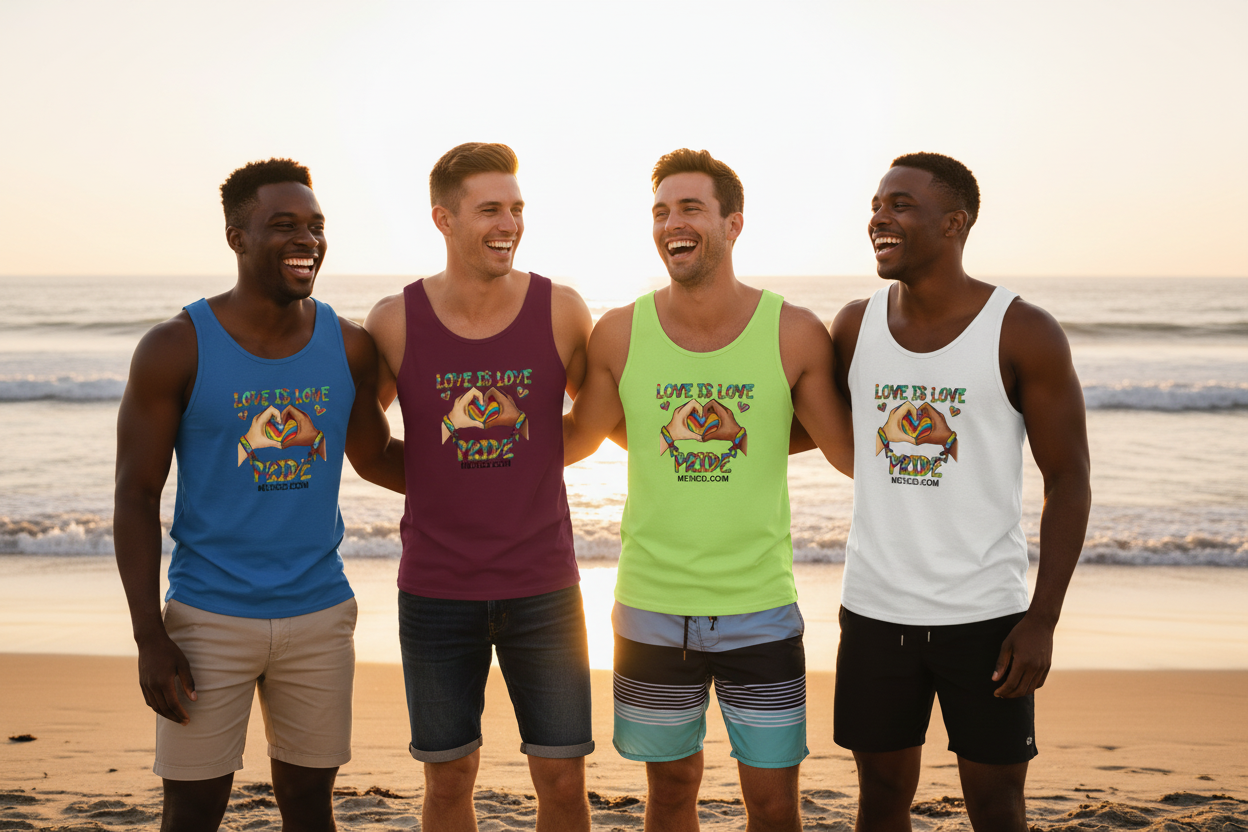 MEHZO LOVE IS LOVE Men's Heavy Cotton™ Tank | Gildan 5200
