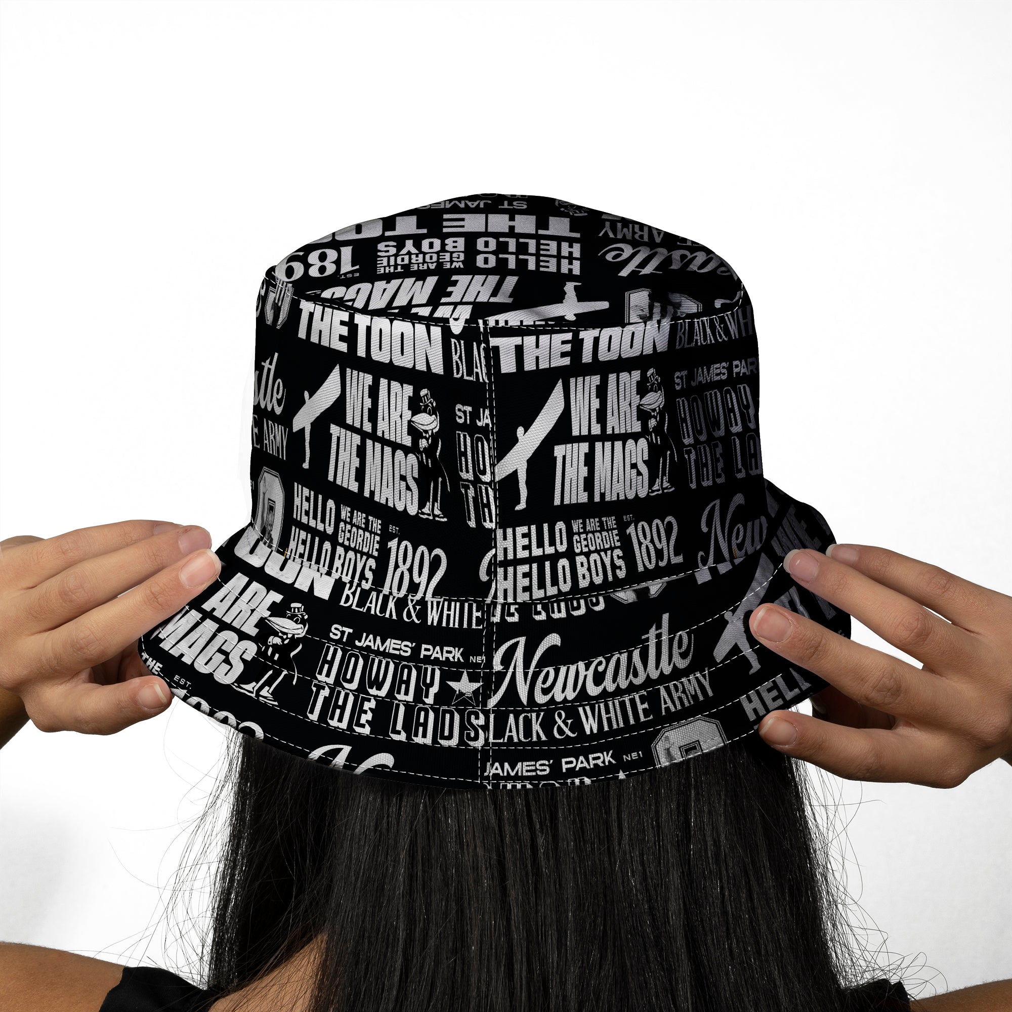 Newcastle - Word Montage - Bucket Hat