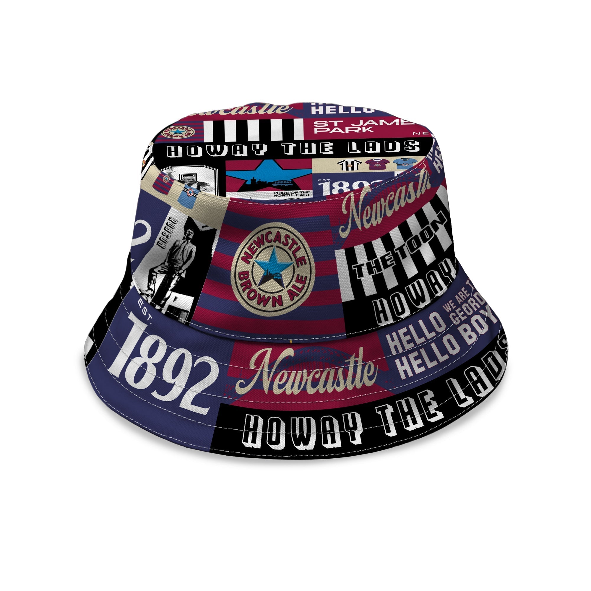 Newcastle - History Montage - Bucket Hat