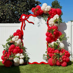 FQZYLCH Red & White Balloons Garland Arch Kit | 130pcs Matte Latex for Weddings & Parties