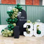 FQZYLCH Dark Green Balloons Garland Arch Kit – 130pcs Premium Latex, 18/12/10/5 Inch for Christmas & Parties