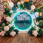 FQZYLCH Dark Green Balloons Garland Arch Kit – 130pcs Premium Latex, 18/12/10/5 Inch for Christmas & Parties