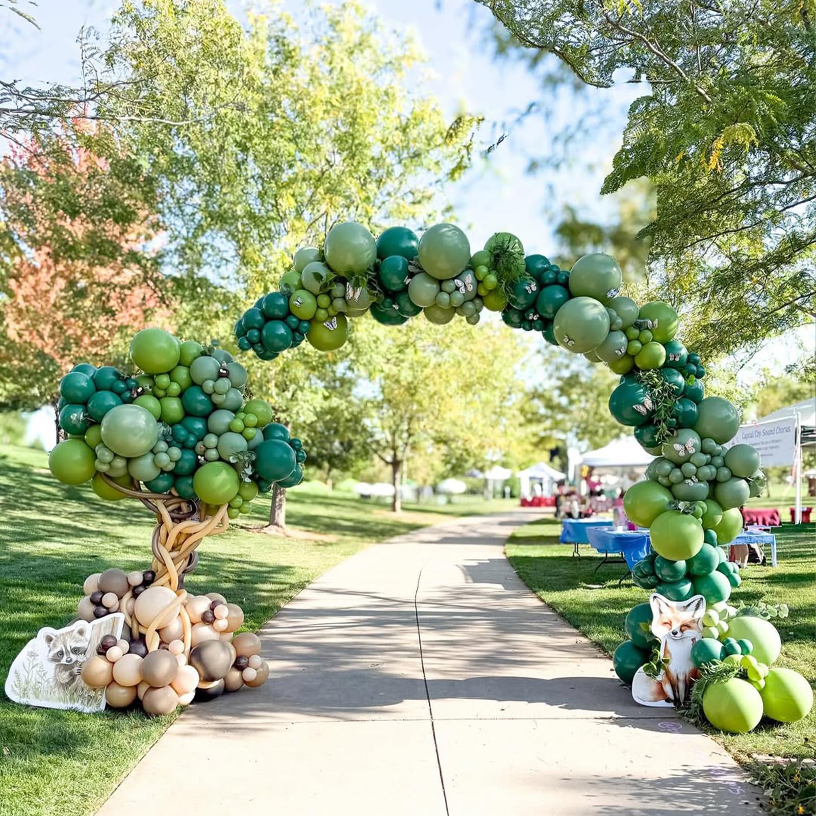 FQZYLCH Dark Green Balloons Garland Arch Kit – 130pcs Premium Latex, 18/12/10/5 Inch for Christmas & Parties
