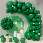FQZYLCH Dark Green Balloons Garland Arch Kit – 130pcs Premium Latex, 18/12/10/5 Inch for Christmas & Parties