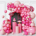 FQZYLCH Pink Balloons Garland Arch Kit — 130pcs Thickened Latex Balloons for Weddings & Parties