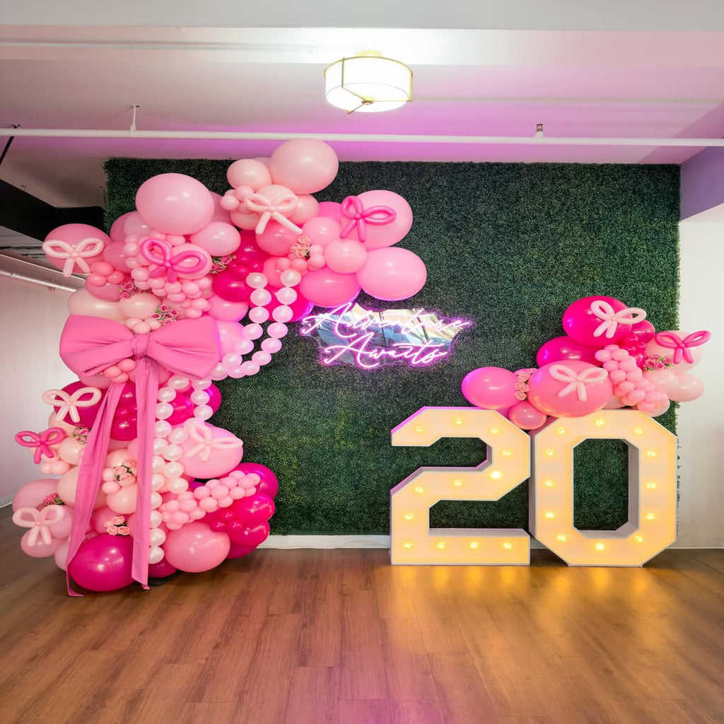 FQZYLCH Pink Balloons Garland Arch Kit — 130pcs Thickened Latex Balloons for Weddings & Parties