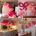FQZYLCH Pink Balloons Garland Arch Kit — 130pcs Thickened Latex Balloons for Weddings & Parties