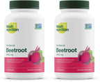 Fresh Nutrition Organic Beet Root Capsules – 2400mg Potent, Vegan, Gluten-Free (90 Caps x2)
