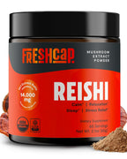 FreshCap Mushrooms Reishi Powder — 14,000mg Organic Dual-Extract, 60 Servings