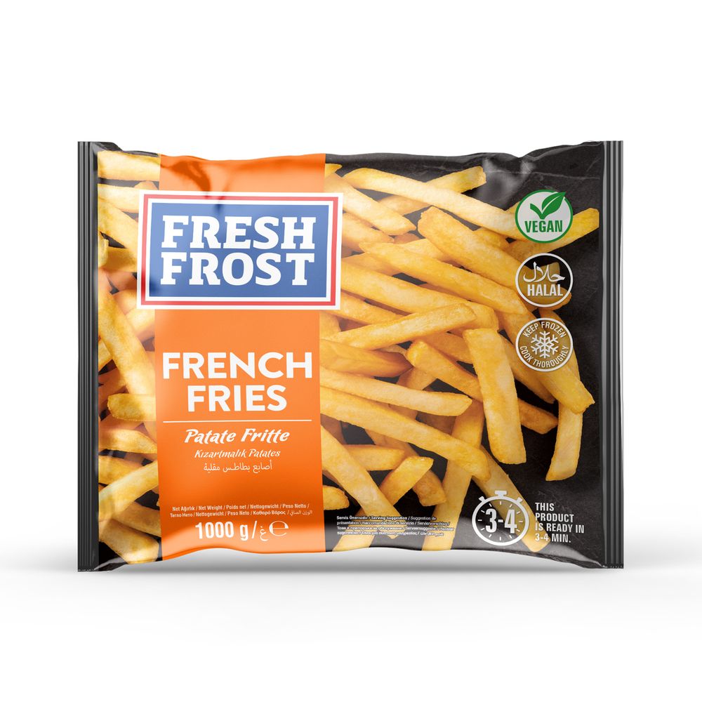 Freshfrost Frozen French Fries Kizartmalik Patates 1000g