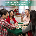 Frienda Green Felt Table Cover | 34x34 in Folding Card Tablecloth for Poker, Mahjong & Board Games