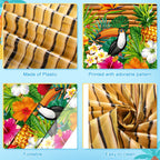 Frienda 3-Piece Tiki Tablecloth Decorations | Luau Table Cover – Waterproof & Disposable