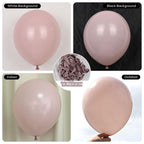 Froova Dusty Pink Balloons 12 Inch – Double Stuffed Pearl & Clear Latex for Baby Shower, Wedding & Boho Parties