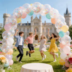 Froova Rainbow Confetti Balloons 12in — Ice Cream Sprinkle Confetti Balloons for Birthday, Baby Shower, Bridal Shower & Graduation