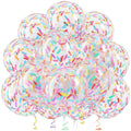 Froova Rainbow Confetti Balloons 12in — Ice Cream Sprinkle Confetti Balloons for Birthday, Baby Shower, Bridal Shower & Graduation