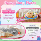 Fufuddz English Teacher Rainbow Birthday Party Supplies — Plates, Napkins & Decor for 24 Guests