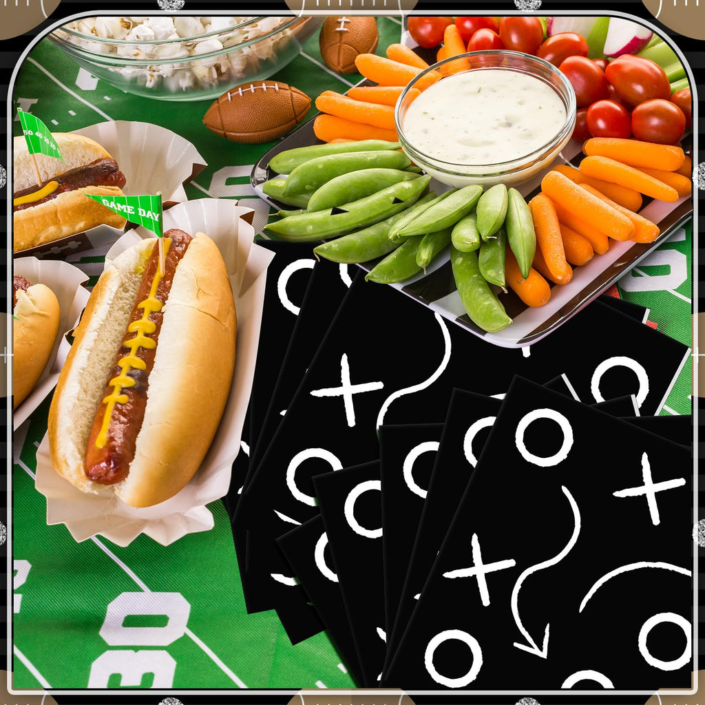 Fullhawl Football Napkins Bulk — 100 Pcs Disposable Sports Dinner Napkins