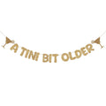 Fulmoon Pre Strung A Tini Bit Older Banner – Glitter Martini Party Decorations (Champagne Gold)