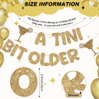 Fulmoon Pre Strung A Tini Bit Older Banner – Glitter Martini Party Decorations (Champagne Gold)
