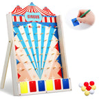 Fulmoon Disk Drop Game with 10 Disks – Wooden Carnival Circus Party Game (15.7 x 10 in)