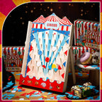 Fulmoon Disk Drop Game – 8-Disk Carnival Circus Wood Party Game (15.7 x 10 in)