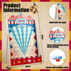Fulmoon Disk Drop Game – 8-Disk Carnival Circus Wood Party Game (15.7 x 10 in)