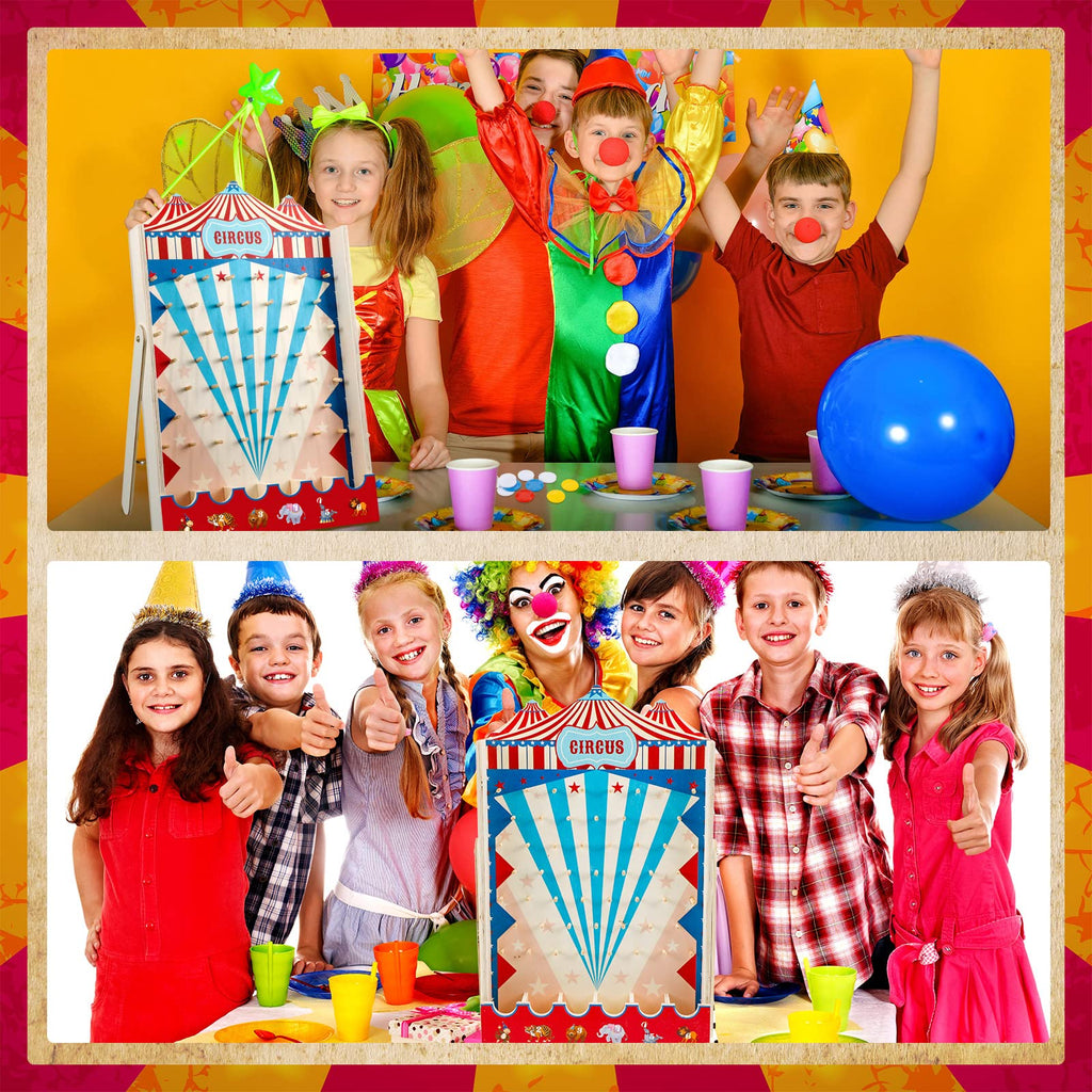 Fulmoon Disk Drop Game – 8-Disk Carnival Circus Wood Party Game (15.7 x 10 in)