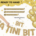 Fulmoon Pre Strung A Tini Bit Older Banner – Glitter Martini Party Decorations (Champagne Gold)