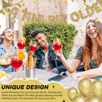 Fulmoon Pre Strung A Tini Bit Older Banner – Glitter Martini Party Decorations (Champagne Gold)