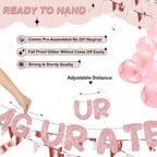 Fulmoon OMG Ur a Teenager Glitter Banner - 13th Birthday Decor (Rose Gold)