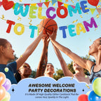 Fulmoon Pre Strung Welcome Banner with Two Heart Signs | Colorful Office Welcome Decor