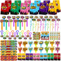 Fumogym 220PCS Hero Party Favors Kit – 12 Themed Sets with Goodie Bags, Straws, Bubble Wands & Notebooks