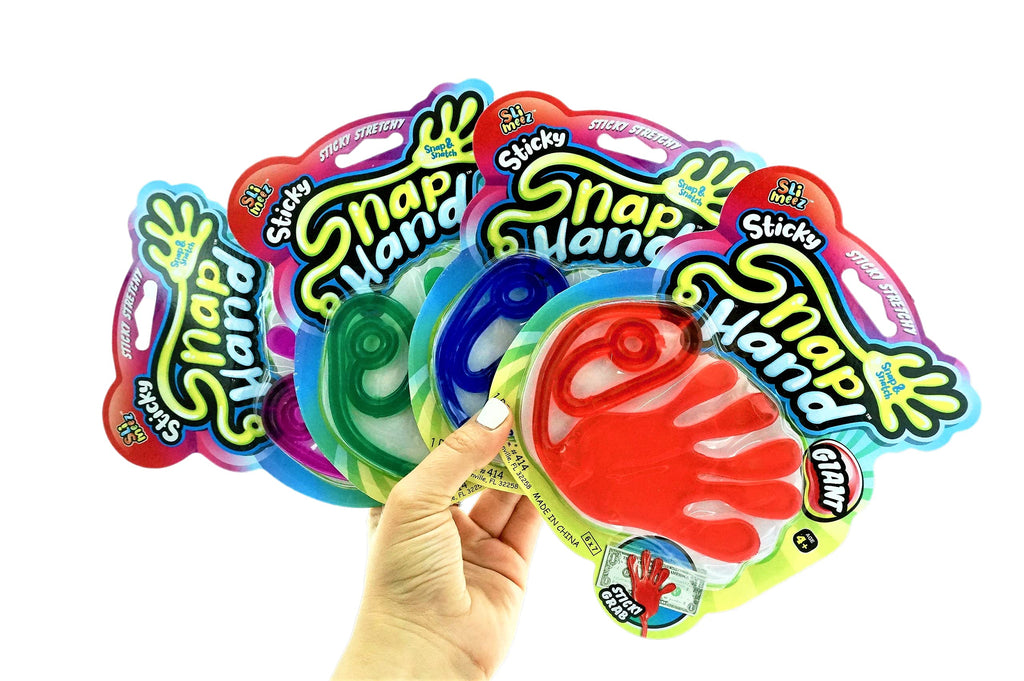 Fun a Ton Giant Snap Hands – 8-Pack Jumbo Sticky Hands for Kids | Party Favors & Prizes
