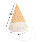 Fun Express Ice Cream Cone Party Hats – 8-Piece Set