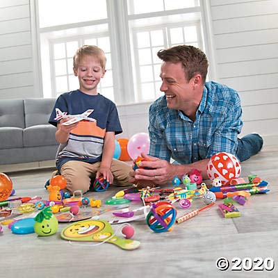 Fun Express Mega Bendable Toy Bulk Assortment - 100 Pieces for Party Favors & Classroom Prizes