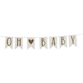Fun Express Oh Baby Banner - 7ft Baby Shower Garland & Hanging Decor