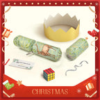 FUN LITTLE TOYS Christmas Crackers 12-Pack No-Snap Party Favors with Party Hat