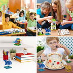 FUN LITTLE TOYS Mini Animals Building Blocks – 12-Pack Party Favors & Goodie Bags