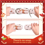 FUN LITTLE TOYS Christmas Crackers 12-Pack No-Snap Party Favors with Party Hat