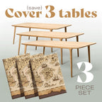 FUN RACCOON Pirate Tablecloth Set – 3pc Disposable Rectangular Covers with Vintage Map & Ships