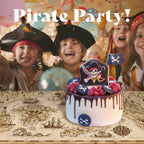 FUN RACCOON Pirate Tablecloth Set – 3pc Disposable Rectangular Covers with Vintage Map & Ships