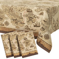 FUN RACCOON Pirate Tablecloth Set – 3pc Disposable Rectangular Covers with Vintage Map & Ships